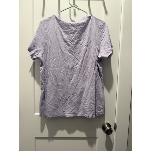 Pact Shirt Womens Large Purple V Neck 100% Organic Cotton Lightweight Casual Tee - Picture 4 of 4
